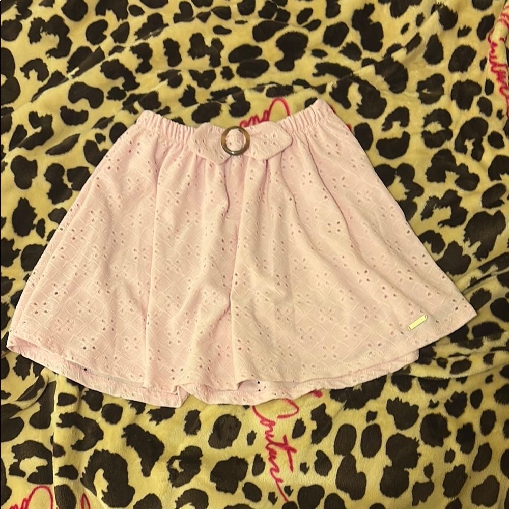 Pink Eyelet Skirt